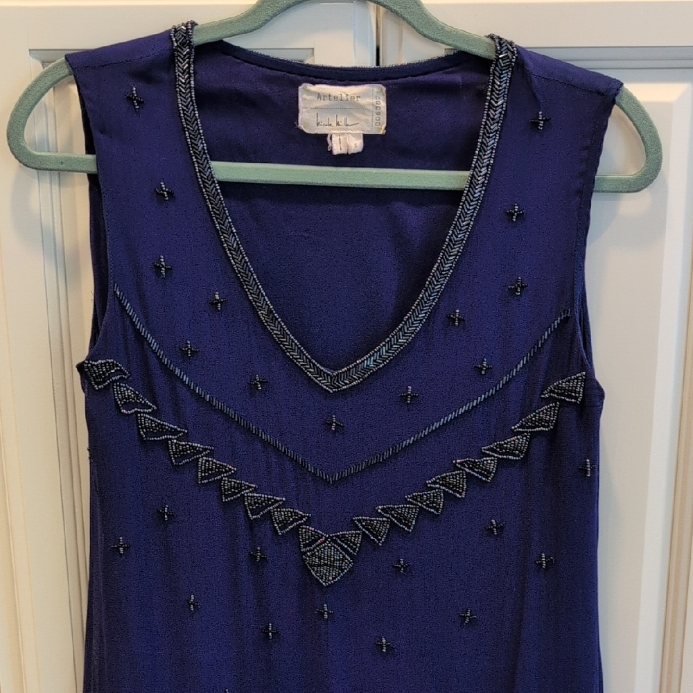 Nicole Miller Artelier Royal Blue Top